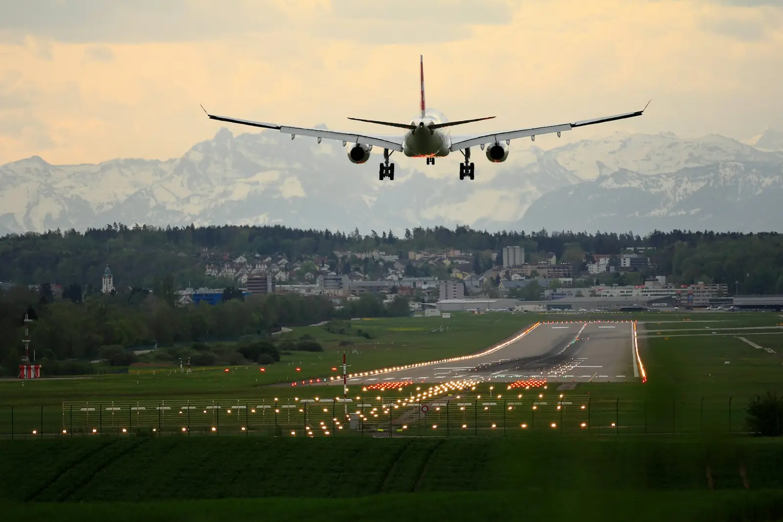 A passenger aircraft landing