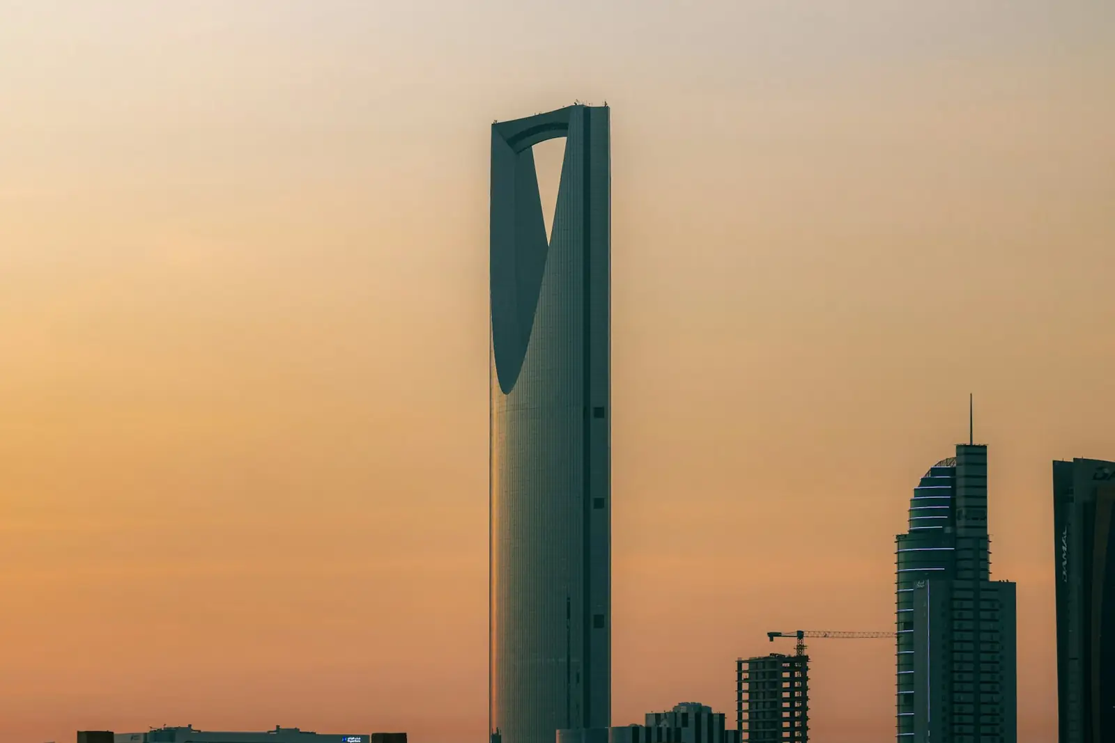 Riyadh skyline at sunset