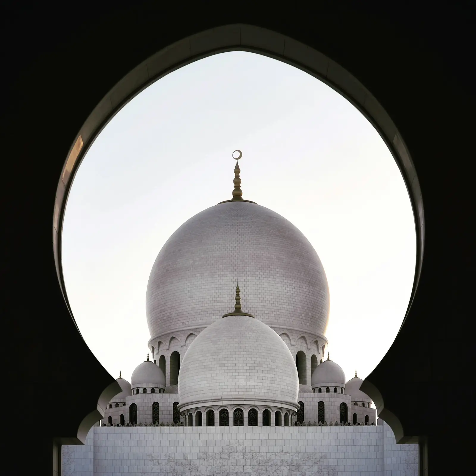 A dome framed by a pointed arch